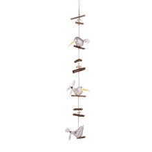 Wind chime 3 sea gulls with propeller with flotsam, ca. 90cm