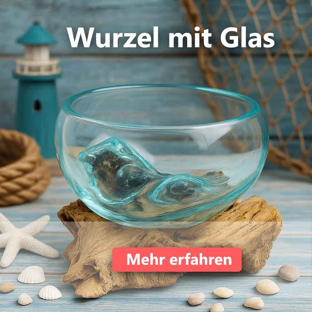 Wurzel mit Glas