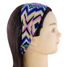 Haarband lila mit Zickzack Muster