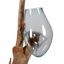 Liqva - teak with 2 glasses, ca. 70 cm