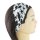 Haarband für Kinder, weiß mit schwarzen Flecken Print