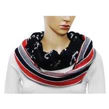 maloo Scarf, blue / red