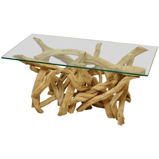 Table "Liana" with glass top, glass top ca. 100 x 50 cm