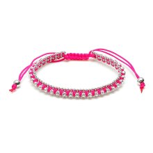 Armband, mit Glitzer, Farbe: pink