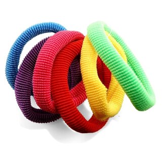 Haargummi, Set, 6 Gummis in 6 Farben