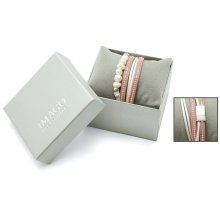 Wickelarmband, mit Glitzersteinen und Perlen, Farbe: pink