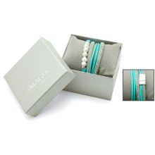 Wickelarmband, mit Glitzersteinen und Perlen, Farbe:...