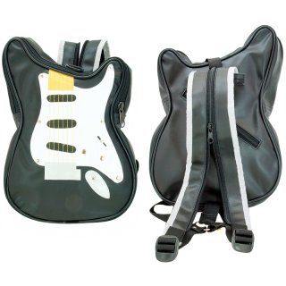 Gitarrentasche/Rucksack, klein, schwarz/weiß