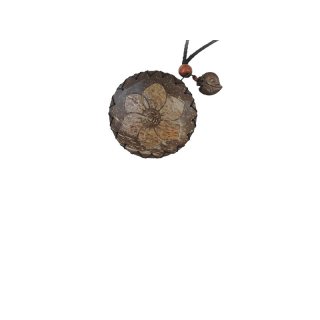 Kokosholztäschchen "Blume", Ø 8 cm