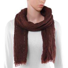 maloo Scarf with stones, coffee