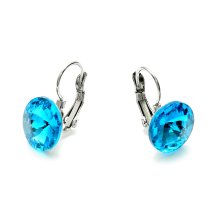 stainless steel earrings, blue stone