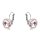 stainless steel earrings, rosè stone