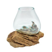 Wurzel mit Glas, ca. 15 - 20 cm