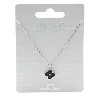 Halskette "Blume", aus 925er Silber, Länge: 42 cm