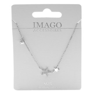 Halskette "Sterne", aus 925er Silber, Länge: 42 cm