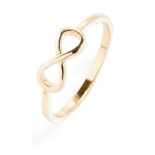 Ring "Infinity", Silber, goldfarben