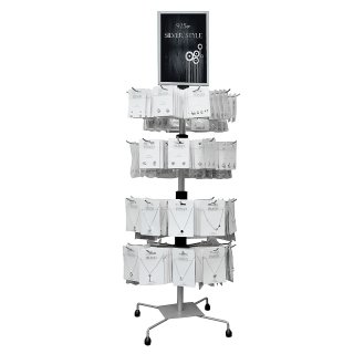 display "Silver Style", complete rotating stand