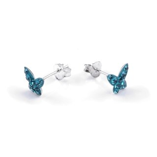 Ohrstecker Paar 925 Silber, Ø: 5 mm light turquoise