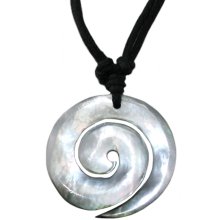 Halskette, Perlmutt, -Spirale- Ø 35 mm