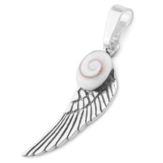 Anhänger "Flügel", Silber mit Shivaauge, Länge: ca. 23 mm