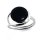 Ring aus Silber mit Black Resin, Ø: 12 mm, U 57 mm