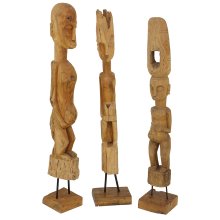 Statue of wood, in different designs, height 100 cm