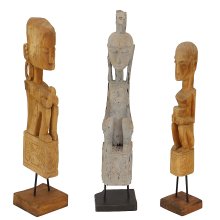 Statue of wood, in different designs, height ca. 60 cm