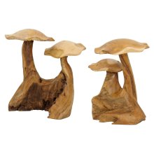 Pilze aus Holz, in verschiedenen Designs, Höhe ca....