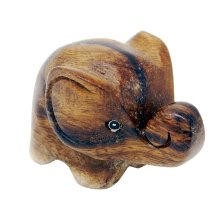 Elefant  aus Holz, Höhe ca. 6,5 cm