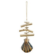 wind chimes shell, small, blue, ca. 35 - 40 cm