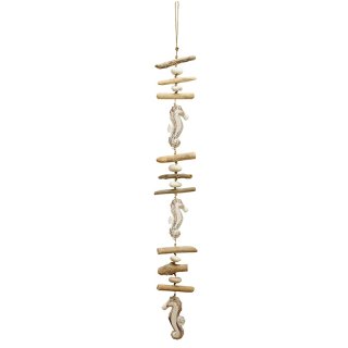 wind chimes "seahorse", large, white, ca. 100 cm