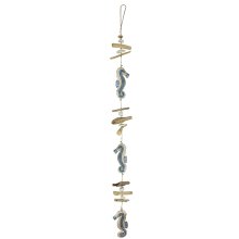 wind chimes "seahorse", large, blue, ca. 100 cm