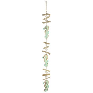 wind chimes "seahorse", large, mint, ca. 100 cm