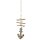 wind chimes "anchor", small, blue, ca. 35 - 40 cm