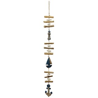 wind chimes "lighthouse, sailboat, anchor", ca. 100 cm