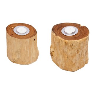 Teelichthalter Holz