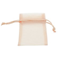 Organza bag, 7 x 10 cm, orange, 6 pcs
