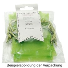Organzabeutel, 6er-Pack, 7 x 10 cm, grün