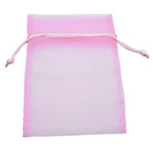 Organza bag, 10 x 15 cm, pink, 6 pcs