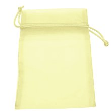 Organza bag, 10 x 15 cm, yellow, 6 pcs
