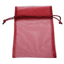 Organza bag, 10 x 15 cm, burgund, 6 pcs
