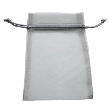 Organza bag, 10 x 15 cm, dark grey, 6 pcs