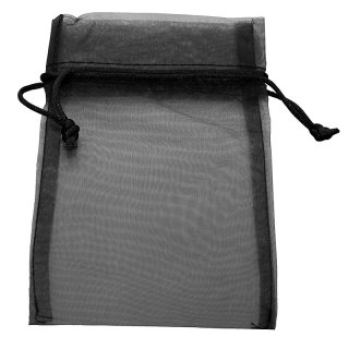 Organza Beutel, 6er-Pack, 10 x 15 cm, schwarz