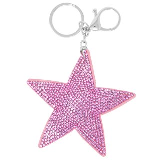 Schlüsselanhänger "Stern" rosa