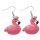 Ohrringe, Paar "Flamingo mit Krone", Länge: ca. 45 mm