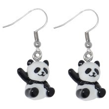 Ohrringe, Paar "Pandabär", Länge: ca....