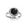 Ring "Black Resin", 925 Silber, Ø 12 mm, U 57 mm