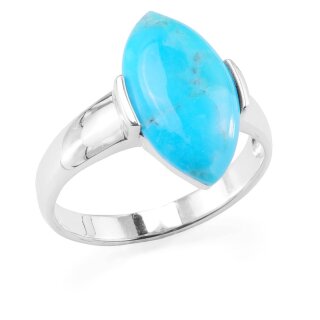 Ring, Silber mit Arizona Türkis, Höhe: 20 mm, U 63 mm