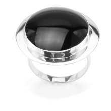 Ring, Silber mit Black-Resin, Ø 26 mm, in...