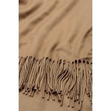 Schal "Jaquard" camel, 70 x 180 cm, 100% Polyester